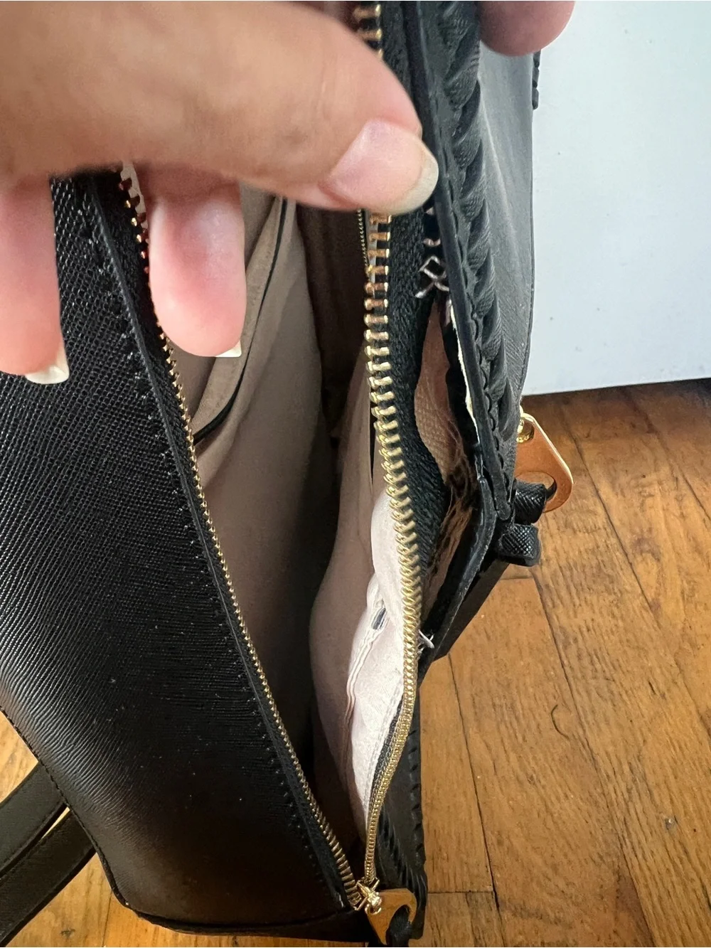 Calpak Black Leather Backpack